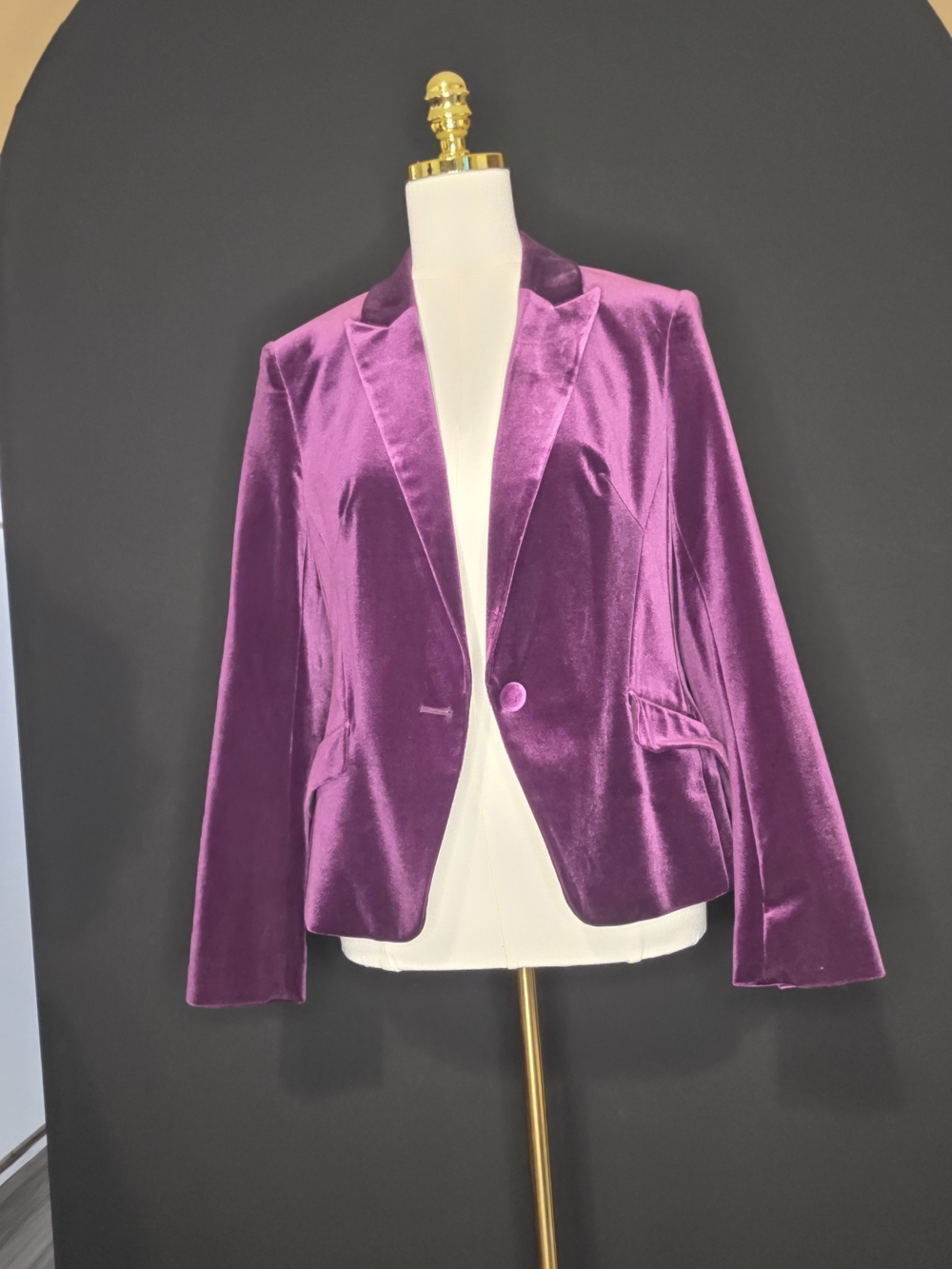 Express Purple Velvet Blazer Jacket